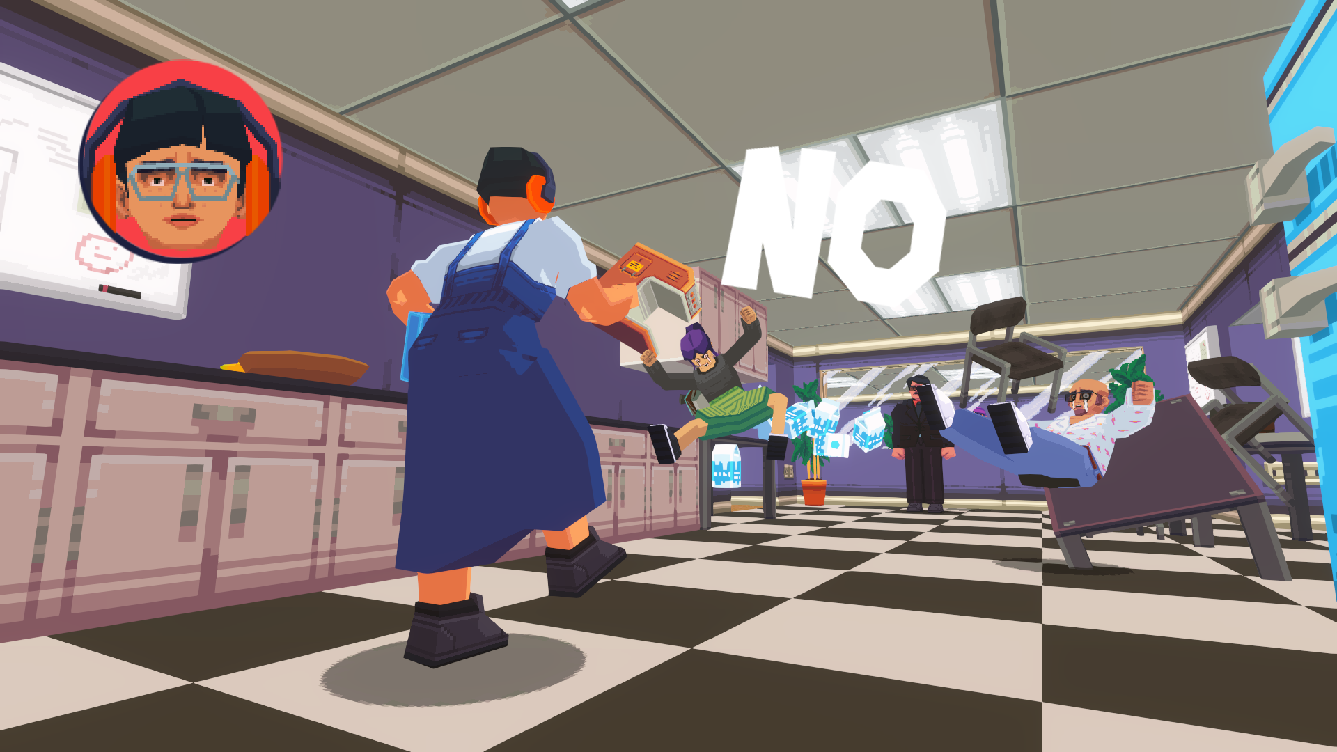 Two Asposians, Robert and Laura fleeing from a creature.